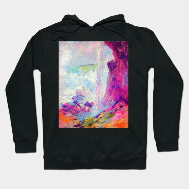 "Niagara Falls" by John Henry Twachtman (1894) TECHNICOLOR REMASTERED Hoodie by FineArtMaster